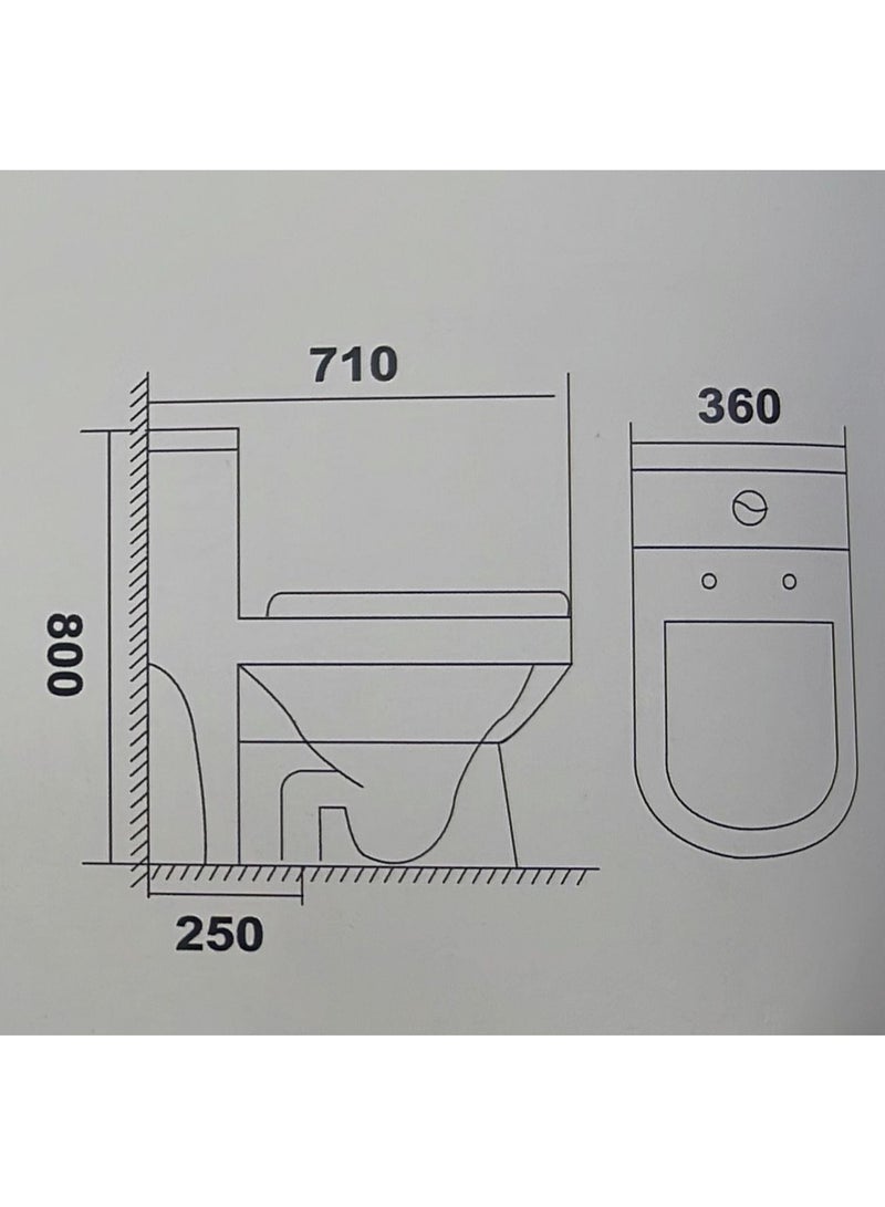 Friezon FWC01Floor Mounted White Water Closet with Toilet Seat Cover