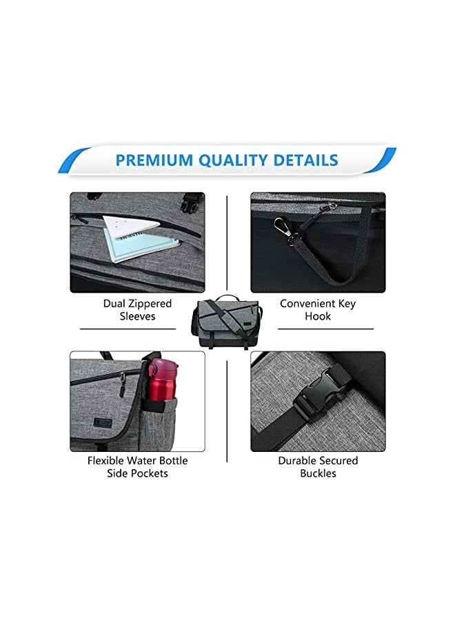Messenger Bag for Men, Fashion 15-17in Laptop Crossbody Shoulder Bag Water Resistant Satchel Briefcase for Women, Work, School