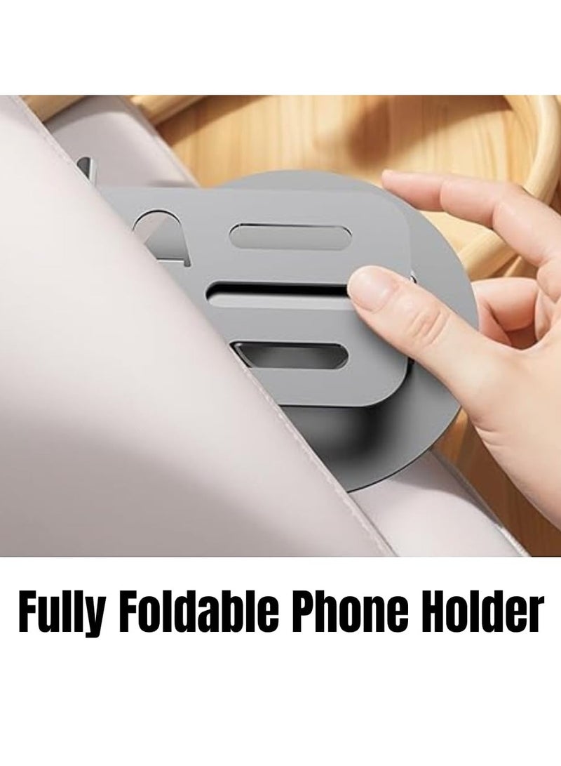 Mobile Stand For Table Made By Aluminium Metal Tablet Stand Table Top 360° Rotational And Foldable. Charging Point Compatible