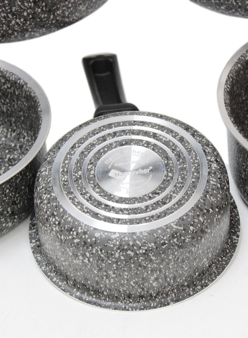Set of 5 Non-Stick Milk Pots with Grippy Handles Lavilla Prime Series