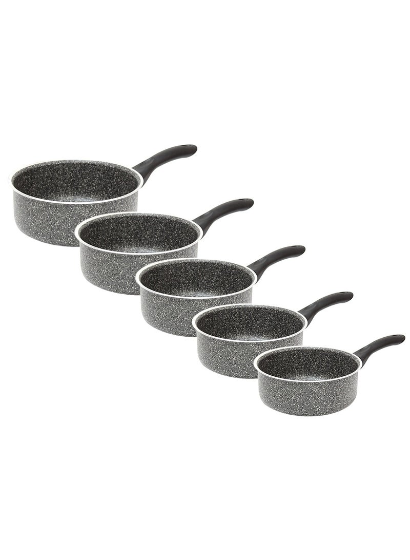 Set of 5 Non-Stick Milk Pots with Grippy Handles Lavilla Prime Series