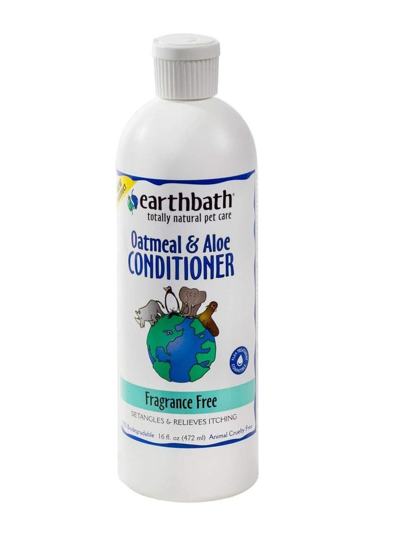 Oatmeal & Aloe Conditioner Fragrance Free Helps Relieve Itchy Dry Skin Made in USA 472ml