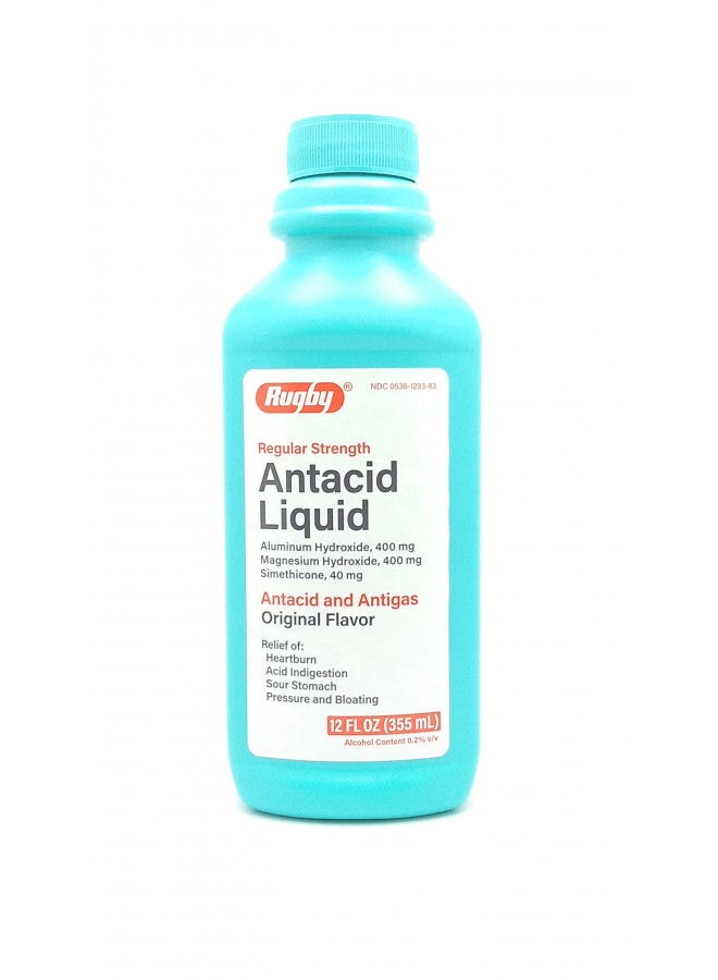 Rugby Laboratories Antacid Liquid Regular Strength Aluminum Hydroxide 400 mg Magnesium Hydroxide 400 mg Simethicone 40 mg Antacid and Antigas Original Flavor (Pack of 1)