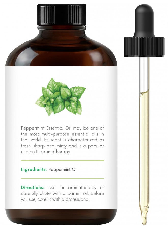 Handcraft Peppermint Essential Oil - 100% Pure and Natural Premium Therapeutic Grade with Premium Glass Dropper - Huge 4 fl. Oz