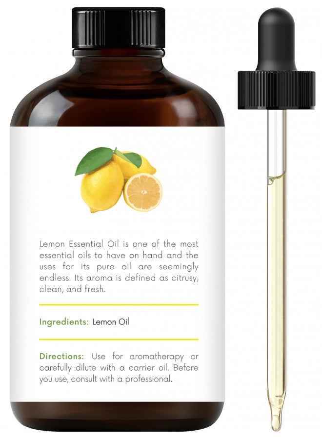 Handcraft Lemon Essential Oil - 100% Pure and Natural - Premium Therapeutic Grade with Premium Glass Dropper - Huge 4 fl. Oz