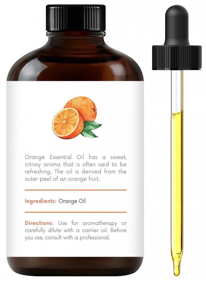 Handcraft Sweet Orange Essential Oil - 100% Pure and Natural - Premium Therapeutic Grade with Premium Glass Dropper - Huge 4 fl. Oz