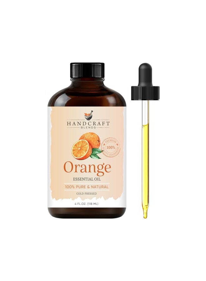 Handcraft Sweet Orange Essential Oil - 100% Pure and Natural - Premium Therapeutic Grade with Premium Glass Dropper - Huge 4 fl. Oz