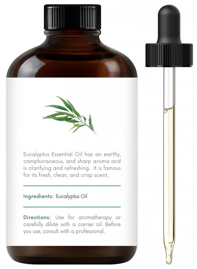 Handcraft Eucalyptus Essential Oil - 100% Pure & Natural - Premium Therapeutic Grade with Premium Glass Dropper - Huge 4 fl. Oz