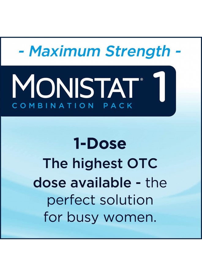 MONISTAT 1-Dose Yeast Infection Treatment For Women, 1 Ovule Insert & External Itch Cream