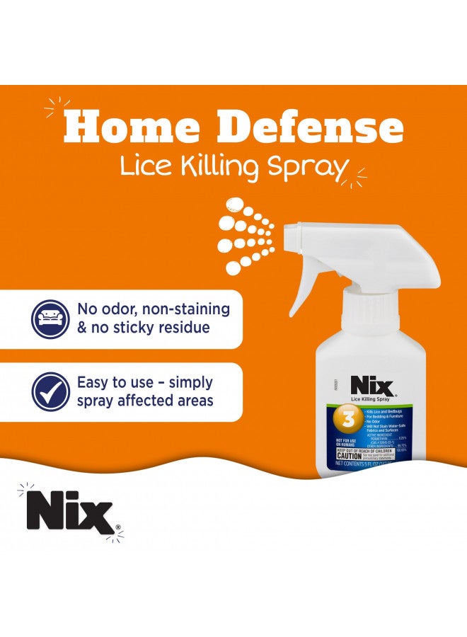 Nix Lice & Bedbug Killing Spray for Home, Bedding & Furniture, 5 fl oz