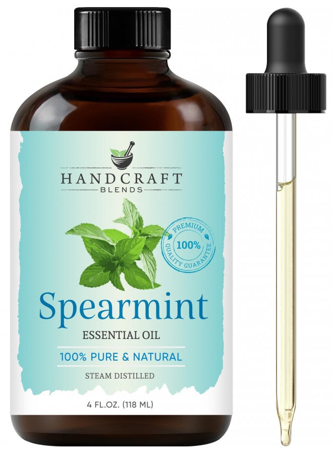 Handcraft Spearmint Essential Oil - 100% Pure and Natural - Premium Therapeutic Grade with Premium Glass Dropper - Huge 4 fl. Oz