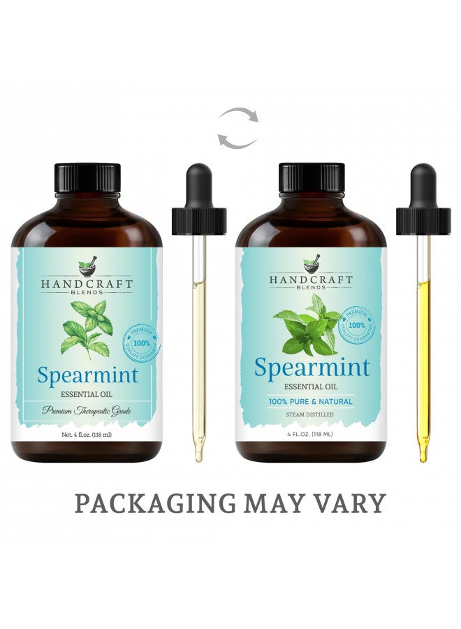 Handcraft Spearmint Essential Oil - 100% Pure and Natural - Premium Therapeutic Grade with Premium Glass Dropper - Huge 4 fl. Oz