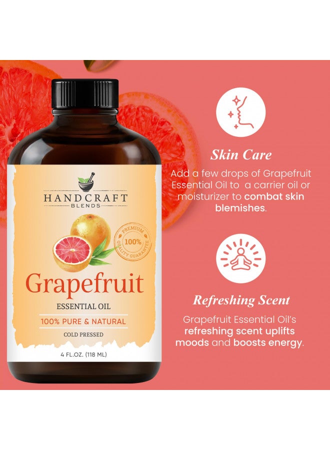 Handcraft Grapefruit Essential Oil - 100% Pure and Natural - Premium Therapeutic Grade with Premium Glass Dropper - Huge 4 fl. Oz