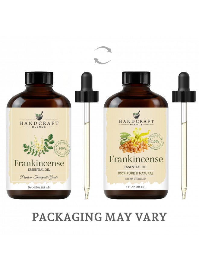 Handcraft Frankincense Essential Oil - 100% Pure & Natural - Premium Therapeutic Grade with Premium Glass Dropper - Huge 4 fl. Oz