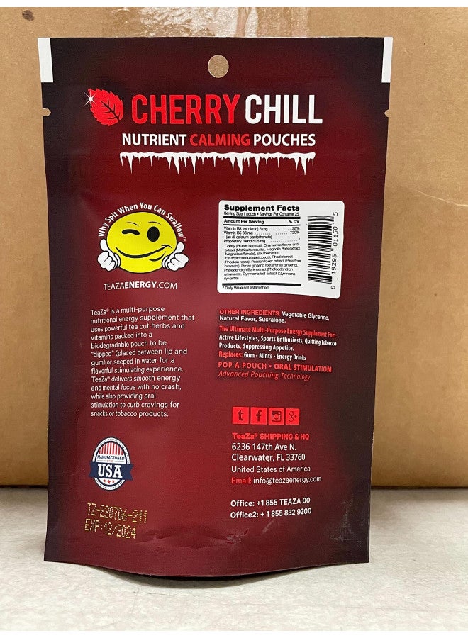 Teaza Herbal Energy Pouches Cherry Chill