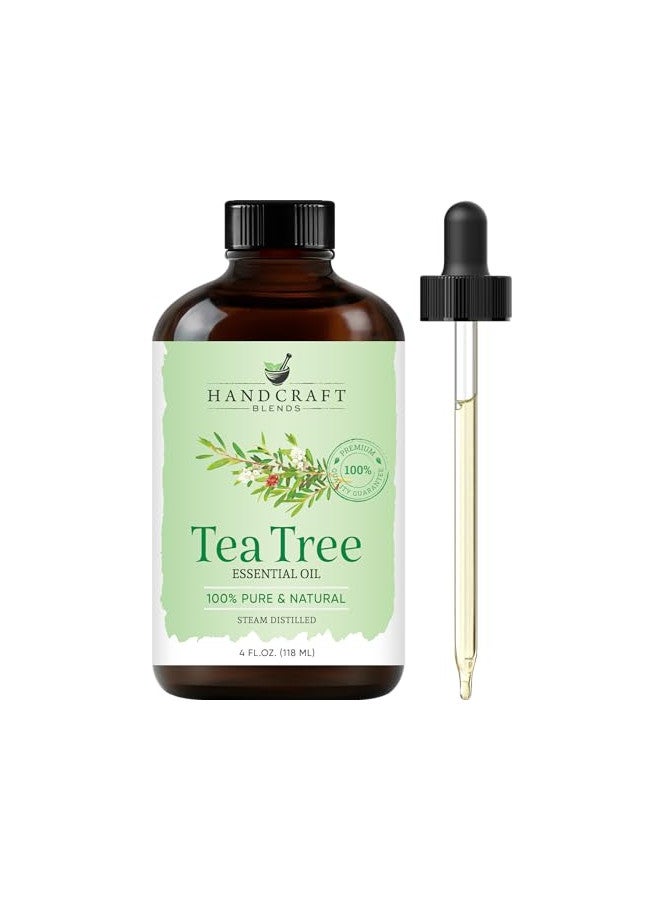 Handcraft Tea Tree Essential Oil - 100% Pure and Natural - Premium Therapeutic Grade with Premium Glass Dropper - Huge 4 fl. Oz