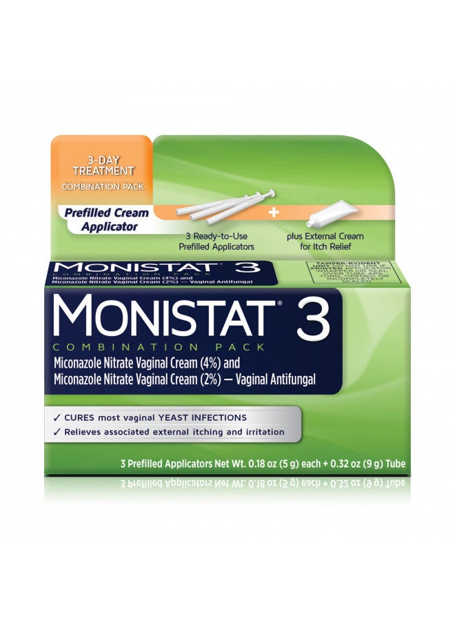 MONISTAT 3-Dose Yeast Infection Treatment For Women, 3 Prefilled Applicators & External Itch Cream