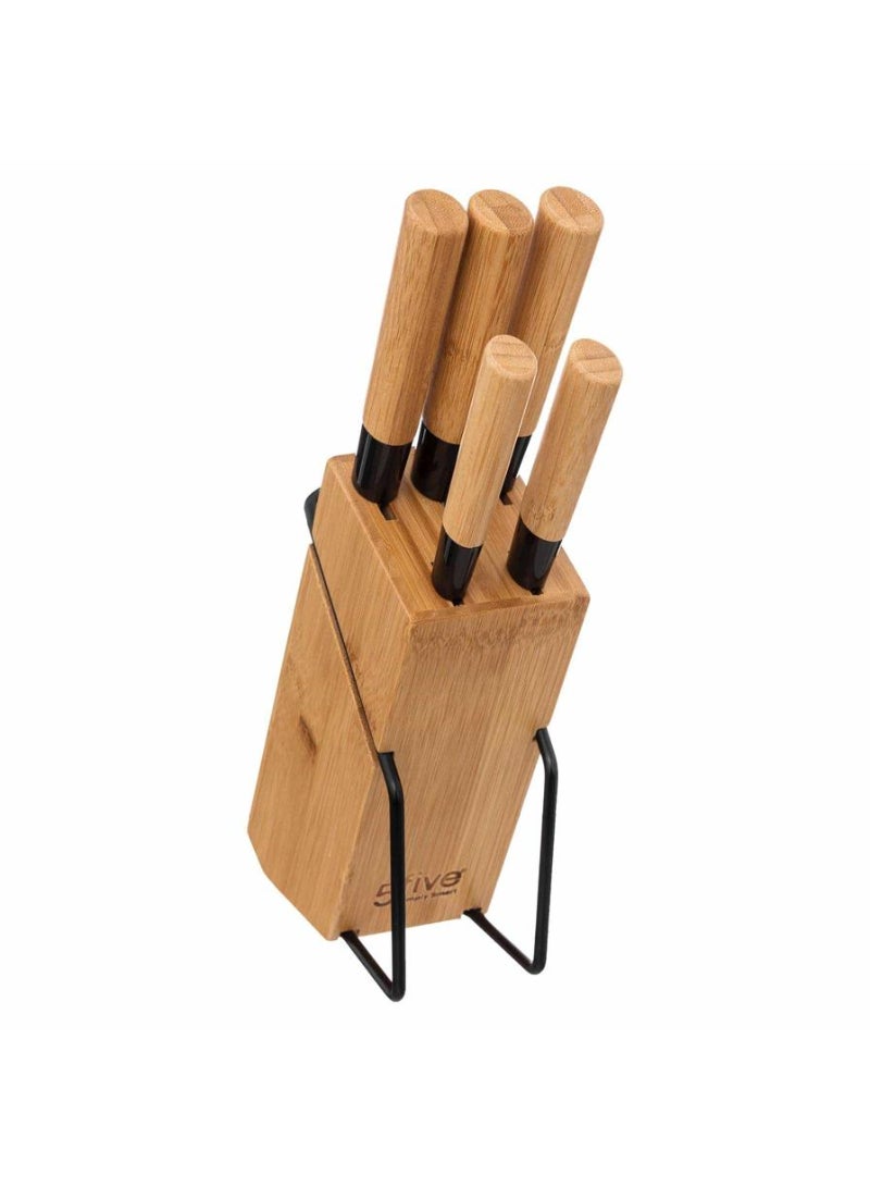 Knife Set W Stand 6 Pc