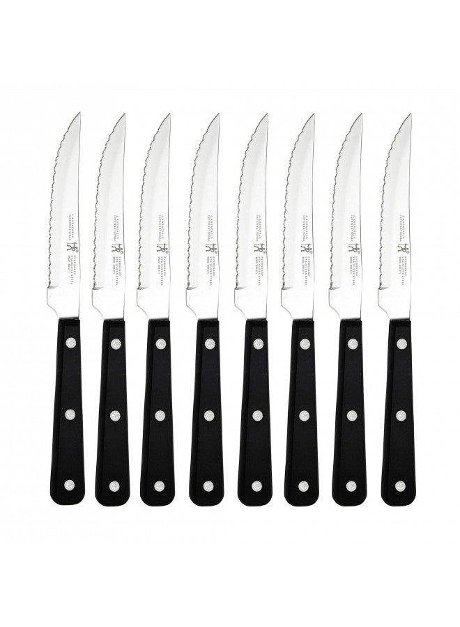 Henckels Razor-Sharp Steak Knife Set Of 8, German Engineered Informed By 100+ Years Of Mastery,Black