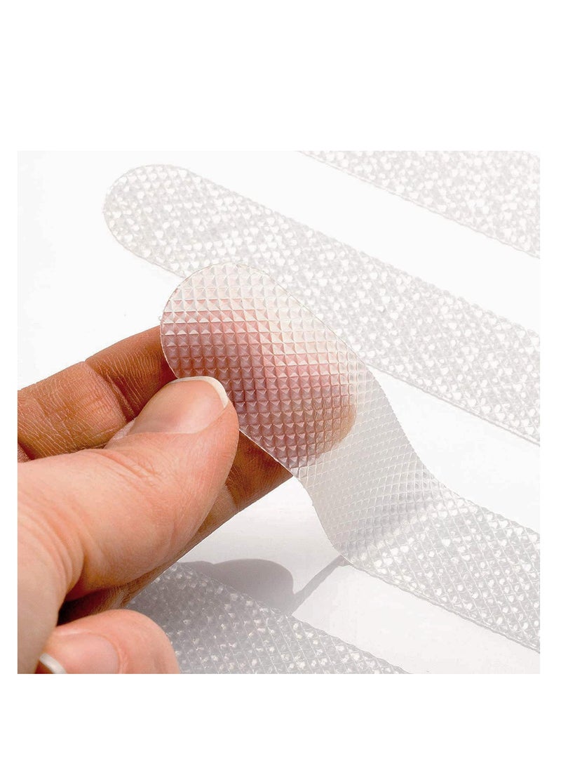 36pcs Transparent Anti-Slip Stickers for Safe Bathing Non-Abrasive Grip Strips Perfect for Kids and Adults 20mm x 380mm