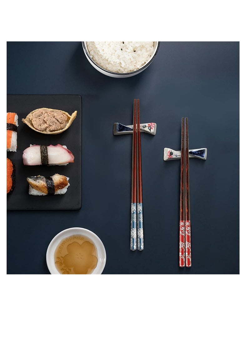 Travel Friendly Wooden Chopsticks Set of 2 Eco Friendly Reusable Cutlery Perfect for Sushi Noodles Camping and Kitchen