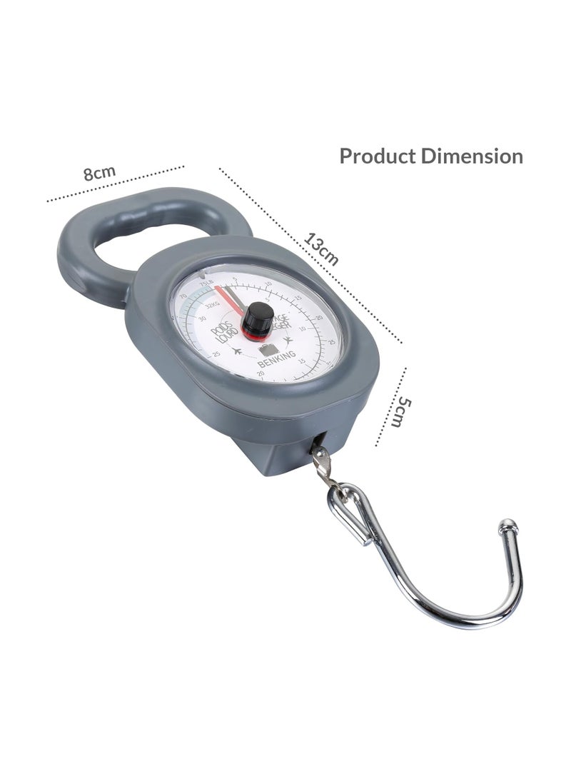 Analog Luggage Scale With Hook Weighs Bags Up To 32 Kg Manual Luggage Scale Heavy Duty & Lightweight Analog Weighing Scale For Luggage