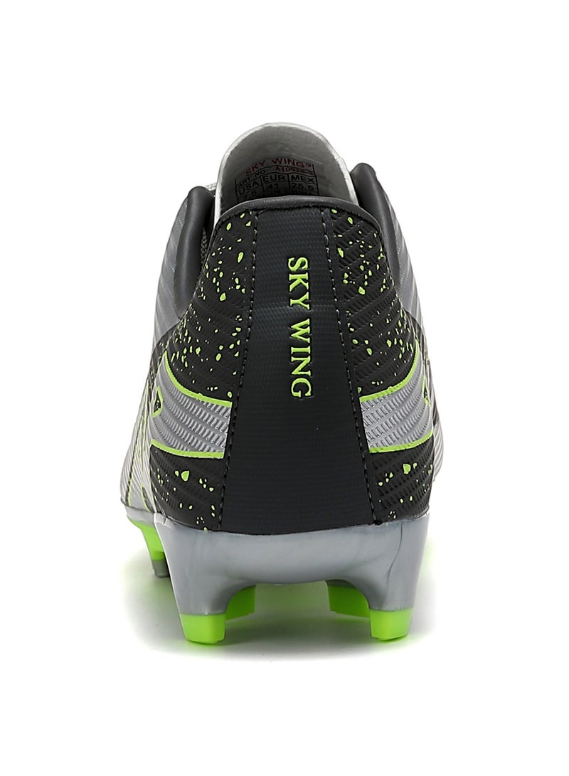 SKY WING Football Cleats Men And Women And Kid,Indoor Outdoor Low Top Soccer Shoes For Boy And Girl Lightweight Shock Resistant Training Boots Professional Turf Shoes Sport Athletic Ground Football Boots