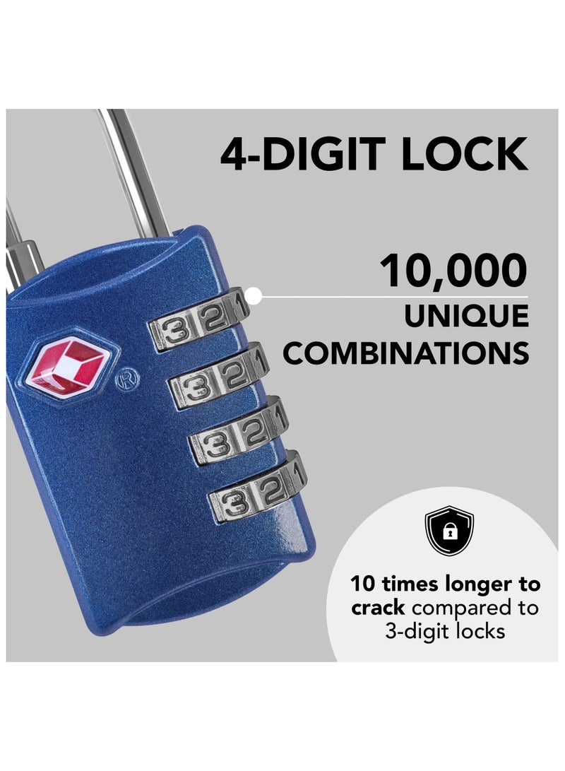 FARSH TSA Luggage Locks (Pack of 2) - Blue