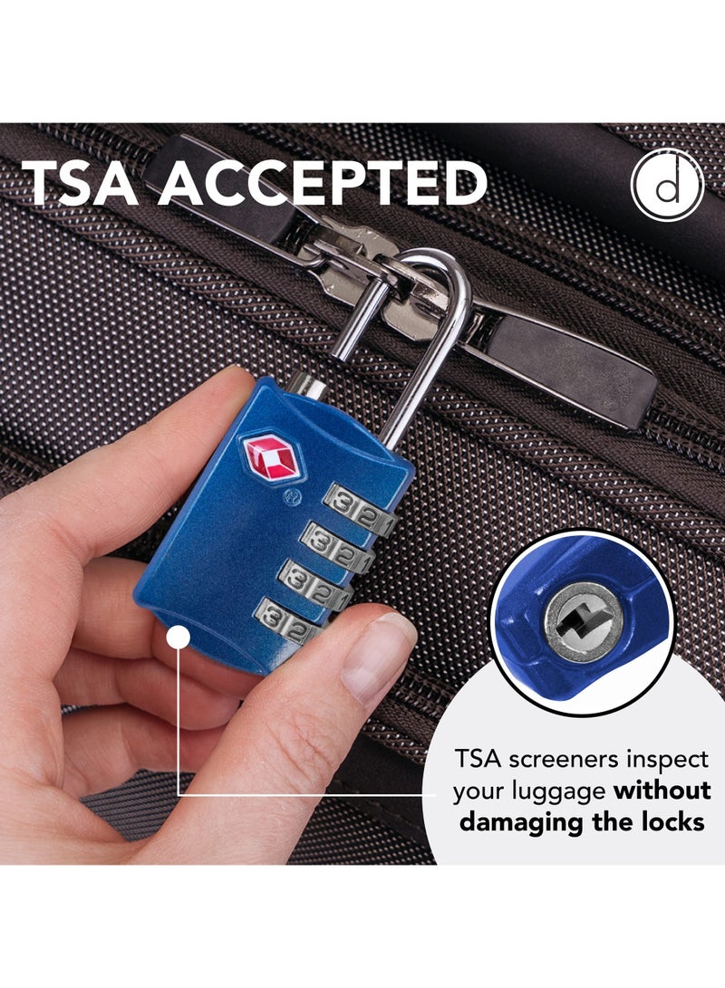 FARSH TSA Luggage Locks (Pack of 2) - Blue