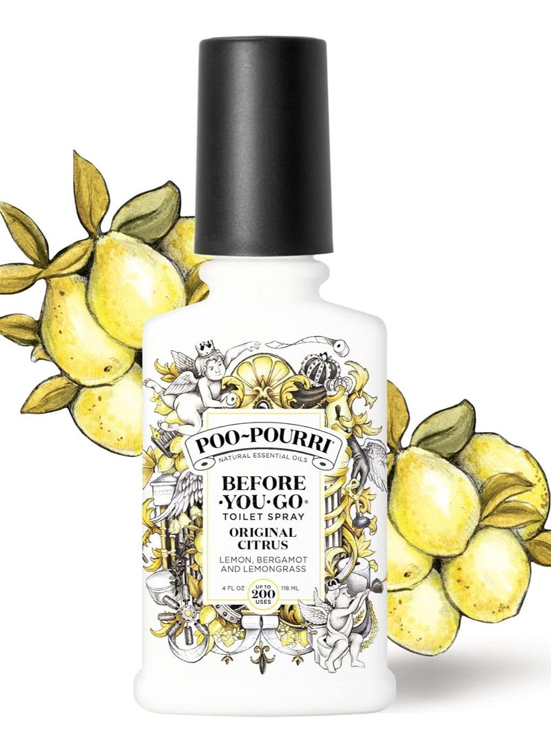 Poo-Pourri Before-You- go Toilet Spray, 4 Oz, Original Citrus