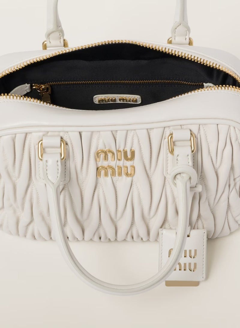 MIU Arcadie Quilted nappa leather bag Shoulder Crossbody