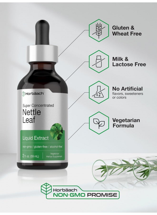 Stinging Nettle Leaf Extract | 2 fl oz | Alcohol Free Liquid | Vegetarian, Non-GMO, Gluten Free Tincture | by Horbaach