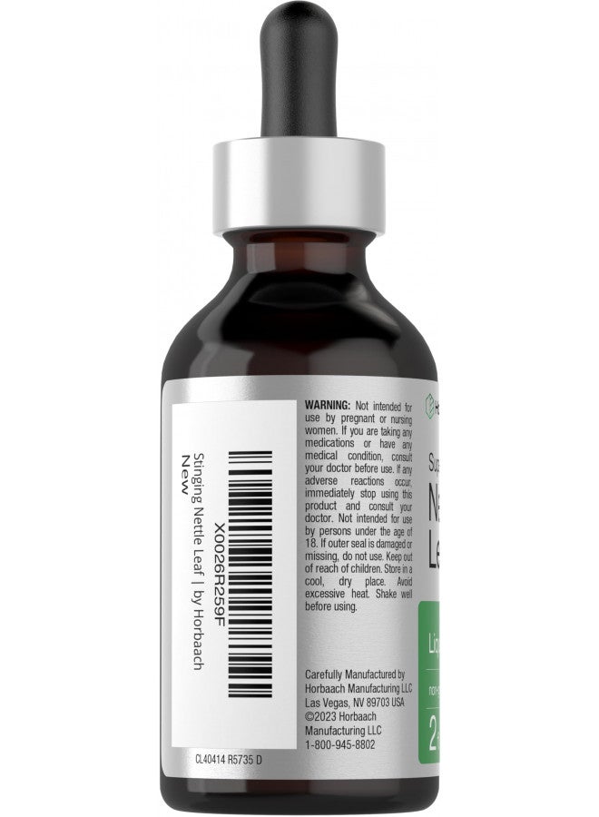 Stinging Nettle Leaf Extract | 2 fl oz | Alcohol Free Liquid | Vegetarian, Non-GMO, Gluten Free Tincture | by Horbaach