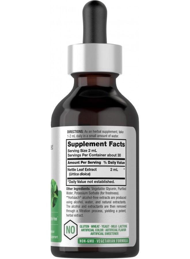 Stinging Nettle Leaf Extract | 2 fl oz | Alcohol Free Liquid | Vegetarian, Non-GMO, Gluten Free Tincture | by Horbaach