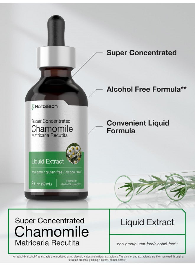 Horbäach Chamomile Extract Liquid | 2 Fl Oz | Alcohol Free Supplement | Vegetarian, Non Gmo, Gluten Free Tincture