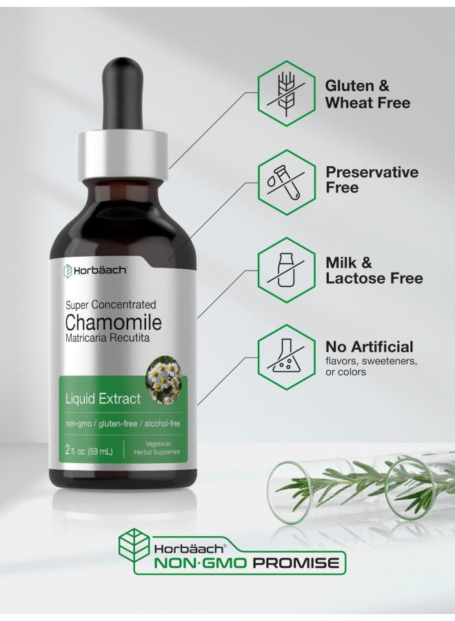 Horbäach Chamomile Extract Liquid | 2 Fl Oz | Alcohol Free Supplement | Vegetarian, Non Gmo, Gluten Free Tincture