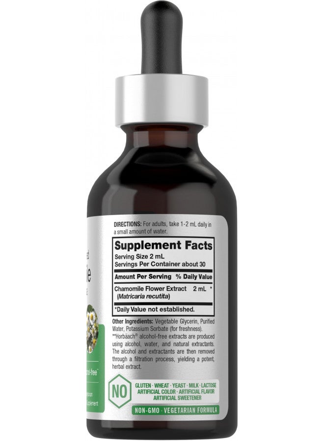 Horbäach Chamomile Extract Liquid | 2 Fl Oz | Alcohol Free Supplement | Vegetarian, Non Gmo, Gluten Free Tincture