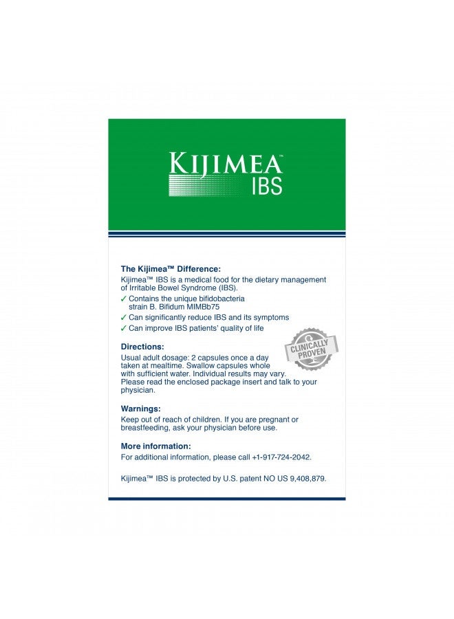 Kijimea Ibs, Medical Food For The Dietary Management Of Irritable Bowel Syndrome 56 Capsules