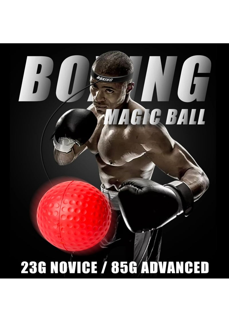 Boxing Reflex Ball Boxing Reflex Balls Family Pack Training Boxing Equipment with Adjustable Headband for Reaction Speed and Hand Eye Coordination Training