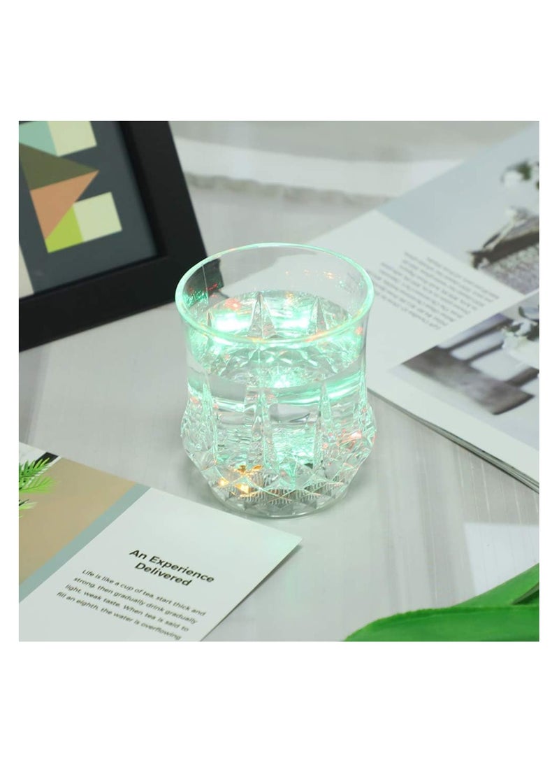 Multicolor LED Light-Up Cups – Liquid Activated to Flash and Glitter, Perfect for Bars, Nightclubs, Halloween Parties, and More. Automatically Lights Up When Filled for a Glowing Drinking Experience.