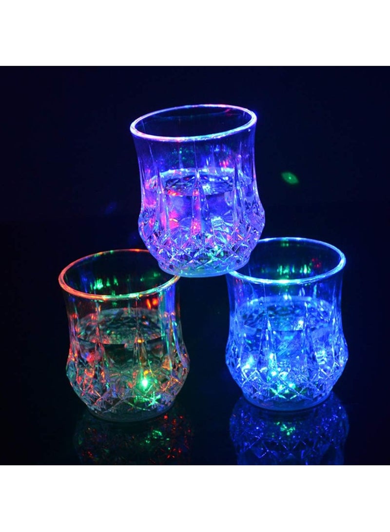 Multicolor LED Light-Up Cups – Liquid Activated to Flash and Glitter, Perfect for Bars, Nightclubs, Halloween Parties, and More. Automatically Lights Up When Filled for a Glowing Drinking Experience.