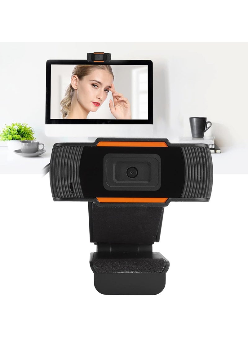 HD USB Webcam with Microphone - Noise Reduction, Adjustable Monitor Mount, VoIP Video, Plug & Play Camera for PC Desktop & Laptop, Compatible with Windows Mac Linux Zoom Skype