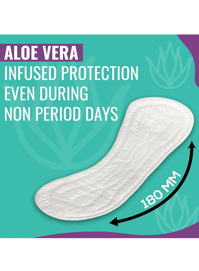 Evereve Anti-Bacterial Panty Liners for Women, Pack of 60, 180mm Length, with Aloe Vera, Protection Against Leakage, Discharge & Rashes for 8 hours, provides freshness for non-period days & spotting