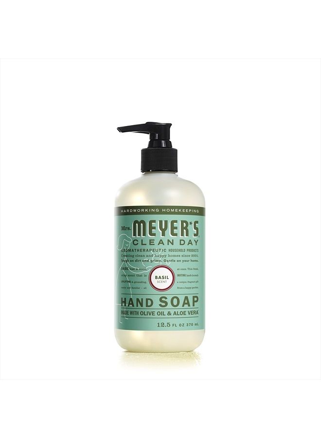 Mrs Meyers Hand Soap Basil 12.5 Ounce Pump (370ml) (6 Pack)