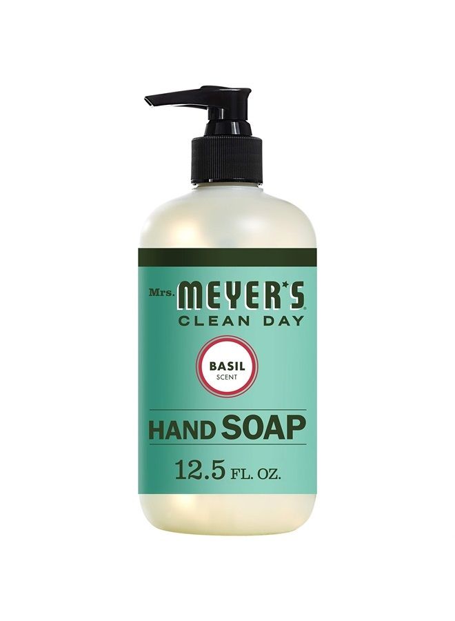 Mrs Meyers Hand Soap Basil 12.5 Ounce Pump (370ml) (6 Pack)