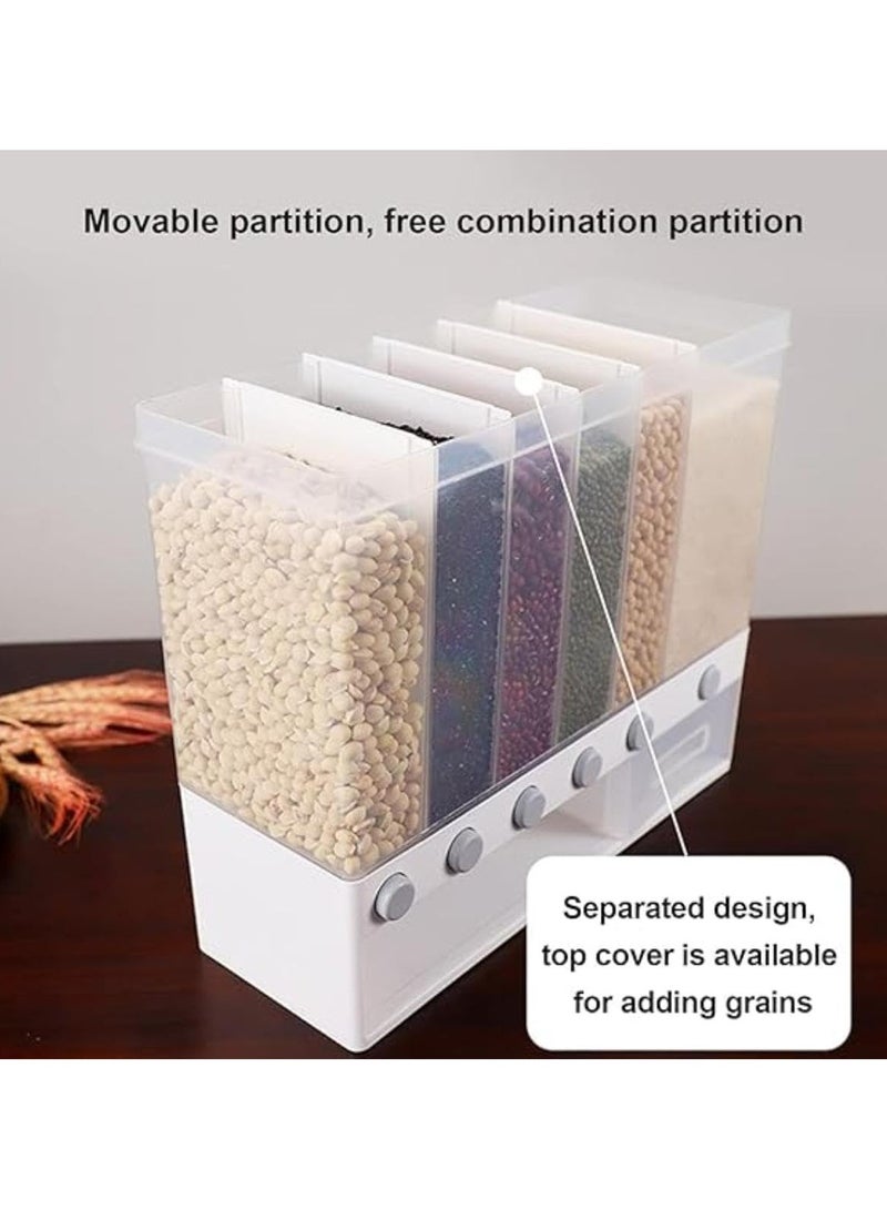 Food Dispenser, Home Kitchen Storage Tank Grains Rice Bucket Storage Box, Mothproof and waterproof, Simple And Convenient To Use - No Waste