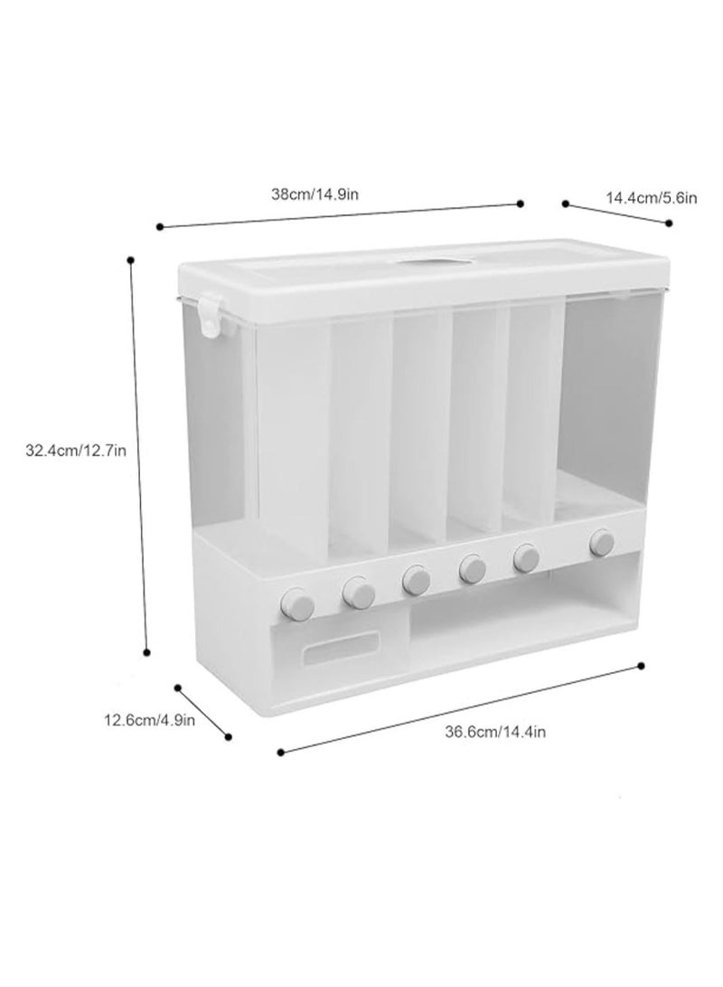 Food Dispenser, Home Kitchen Storage Tank Grains Rice Bucket Storage Box, Mothproof and waterproof, Simple And Convenient To Use - No Waste