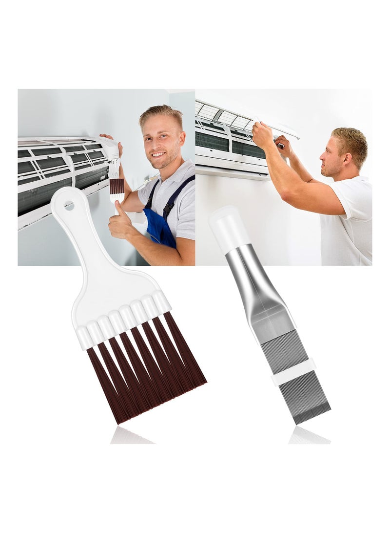 6 Pcs Air Conditioner Fin Cleaning Brush Set for Efficient Coil and Radiator Maintenance