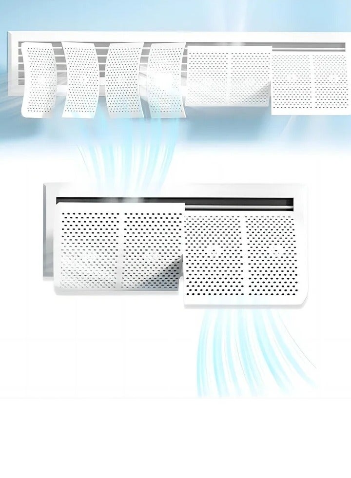 4 Pcs Freestanding Air Vent Deflector, Adjustable Wind Direction, Ceiling Register Vent Deflector, Air Conditioner and AC Air Deflector, Suitable for Central Air Conditioning