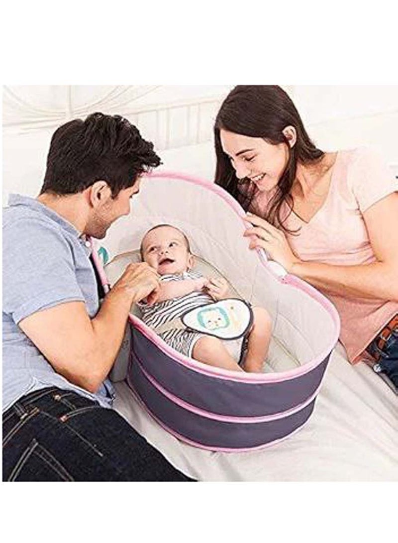 5 in 1 Baby comfortable electric bouncer chair baby rocking crib with toy bar & music vibration box 3 speed backrest adjustment can sit can lift basket for 0-3 years old babies